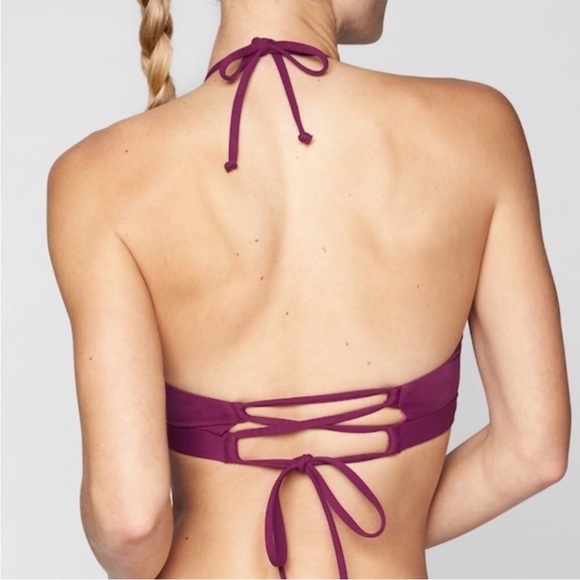 Athleta Bundle High Neck KeyHole Strappy Bikini Top & 2 Athleta Bikini Bottoms - Picture 3 of 16